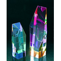 3 3/8" Rainbow Hexagon Optical Crystal Award